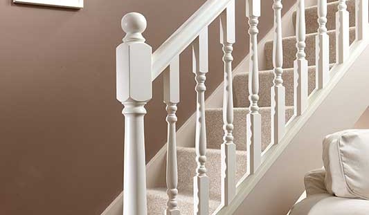 White Primed Stair Parts  Taking the Hassle Out of Painting