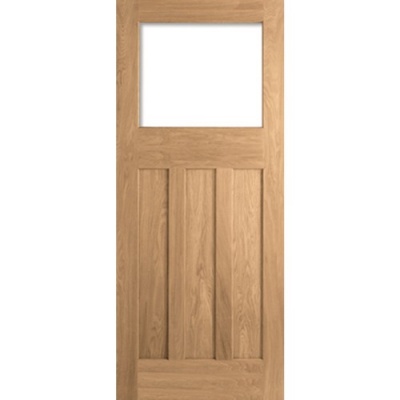 Internal Oak DX 30's Style Unglazed Door