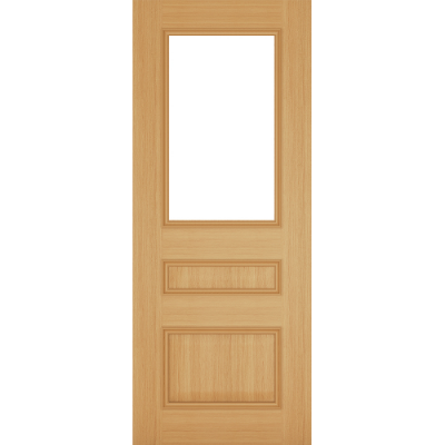 Internal Pre-Finished Oak Windsor Clear Bevelled Glazed Door
