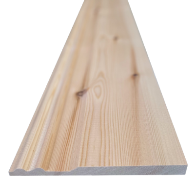 Double Sunk Pine Skirting Board 225mm x 25mm - over 3m