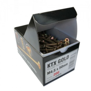 KTX Gold Self Cutting Screws M4.0 Gauge