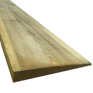 175mm x 32mm (170mm x 24mm) Green Treated Featherboard - over 3m