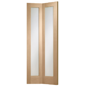 Internal Oak Pattern 10 Clear Glazed Bi-Fold Door