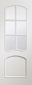 Internal Pre-Finished White Riviera Glazed Door (78'' x 30'')