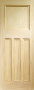Internal Vertical Grain Pine Vine DX Door