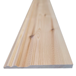 Double Sunk Pine Skirting Board 225mm x 25mm - over 3m