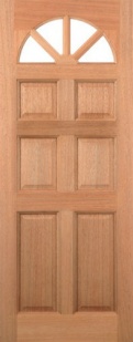 External Hardwood Carolina Unglazed 6 Panel Door