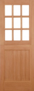 External Hardwood Stable 9L Straight Top Unglazed Door
