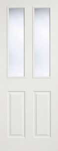 Internal White Moulded 2 Panel - 2 Light Glazed Door