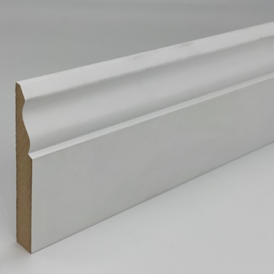 MDF Ogee Skirting Board - White Primed 4.4m x 169mm x 18mm