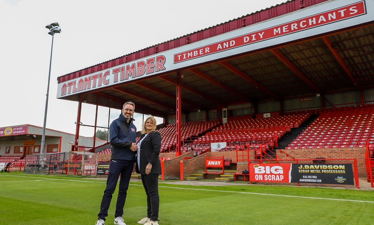 Atlantic Timber Proudly Sponsors Altrincham FC's Main Stand!