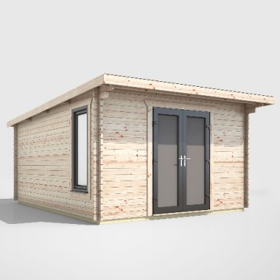 Power Pent Log Cabin 12x14