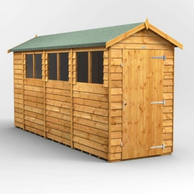 Power Overlap Apex Shed 14x4
