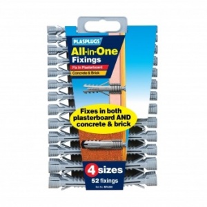 Plasplugs All-in-one Fixings  (pack of 52)