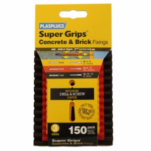 Plasplugs Multipack Super Grips Wall Fixings (150)