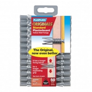 Plasplugs Originals Standard Plasterboard Hollow Wall Fixings (50)