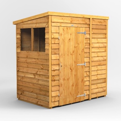 Power Overlap Pent Shed 6x4