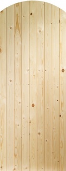 External Pine Ledged & Braced Arched Top Gate