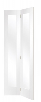 Internal Primed White Pattern 10 Clear Glazed Bi-Fold Door