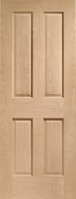 Internal Pre-Finished Oak Victorian 4 Panel Door