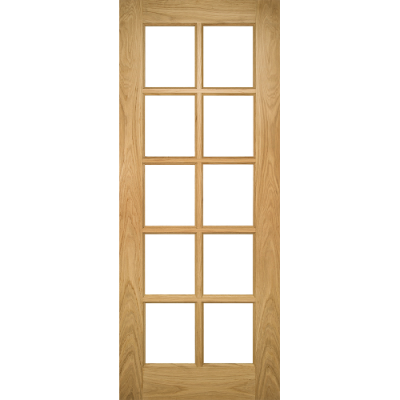 Internal Oak Bristol Clear Bevelled Glazed Door