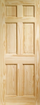 Internal Clear Pine Colonial 6 Panel Door
