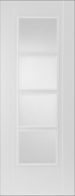Internal Primed White ISEO 4 Light Glazed Door