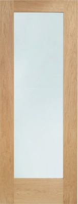 External Pattern 10 Oak Door (Dowelled) with Clear Glass