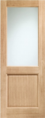 External Oak Dowelled Double Glazed 2XG Door with Clear Glass