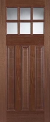 External Hardwood Pattern 664 Unglazed Door