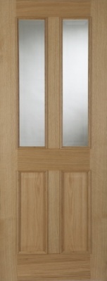 Internal Oak Oxfords 2 Light Glazed Door