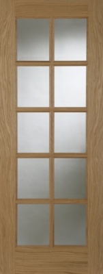 Internal Oak 10 Light Glazed Door