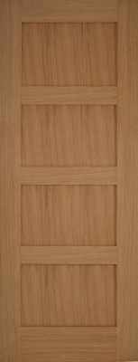 Internal Oak Contemporary 4 Panel Door