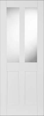 Internal Primed White Shaker 2 Panel 2 Light Glazed Door