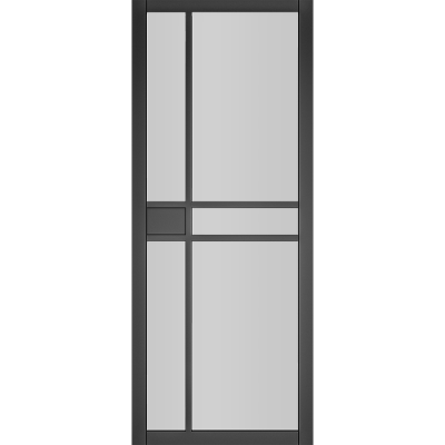 Internal Pre-Finished Black Dalston Glazed Door
