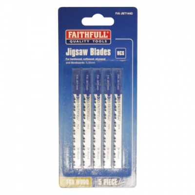 Faithfull Jigsaw Blades T144D Clean Cut for Wood and Laminated Chipboard