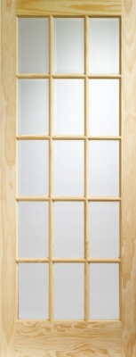 Internal Clear Pine SA77 Door with Clear Glass