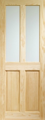 Internal Clear Pine Victorian Door with Clear Glass