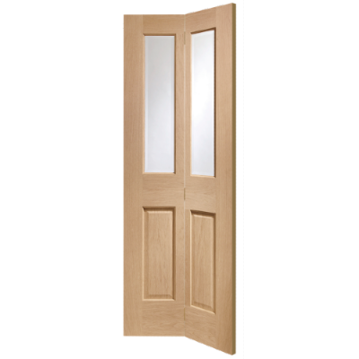 Internal Oak Malton Clear Glazed Bi-Fold Door (78'' x 30'')