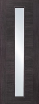 Internal Laminate Umber Grey Forli Door with Clear Glass