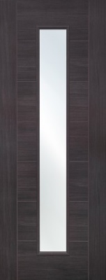 Internal Laminate Umber Grey Palermo Door with Clear Glass