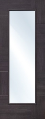 Internal Laminate Umber Grey Ravenna Door with Clear Glass