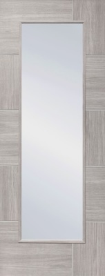Internal Laminate White Grey Ravenna Door with Clear Glass
