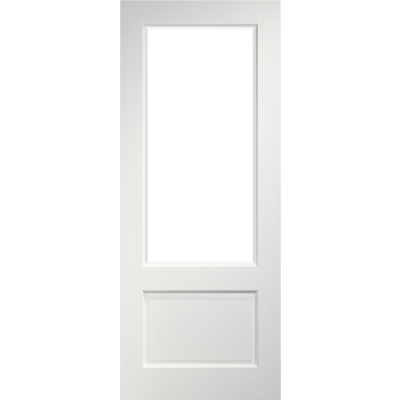 Internal Primed White Madison Clear Bevelled Glazed Door