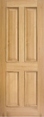 Internal Oak Regency 4 Panel Door with Raised Mouldings