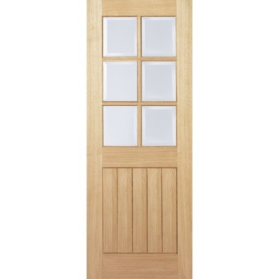 Internal Oak Mexicano 6 Light Glazed Door