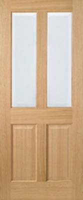 Internal Pre-Finished Oak Richmond Door with Clear Glass