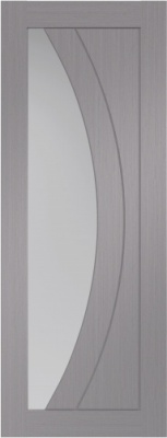 Internal Pre-Finished Light Grey Salerno Glazed Door