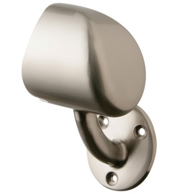 Rail in a Box Brushed Nickel End Cap Right Hand