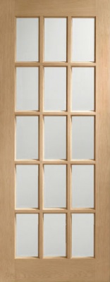 Internal Oak SA77 Clear Glazed Door